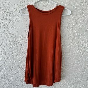 burnt orange, soft tank